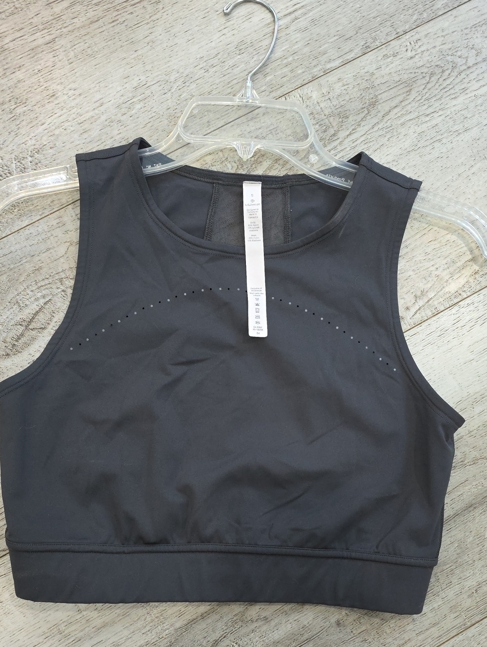 lululemon athletica Charcoal High-Neck Crop Sports Bra